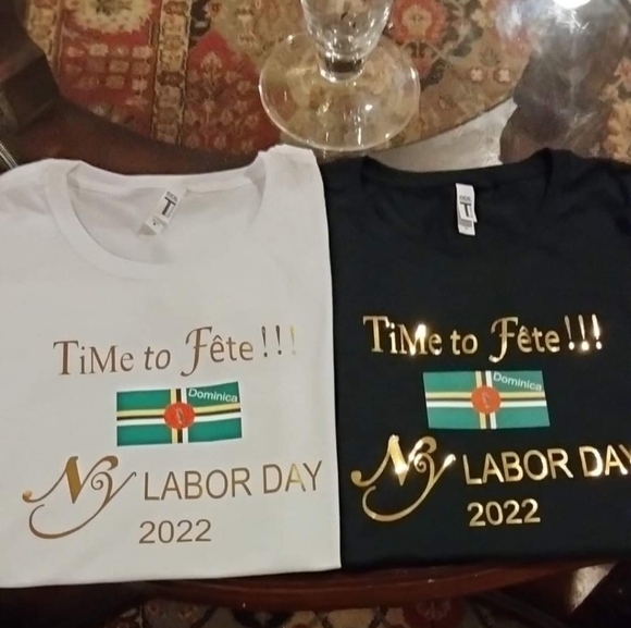 Dominica Flag - NY Labor Day T-shirt Dominican Flag Labor Day T-Shirt - Picture 1 of 1